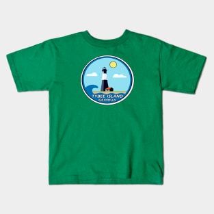 Tybee Island Georgia Lighthouse With Sun Kids T-Shirt